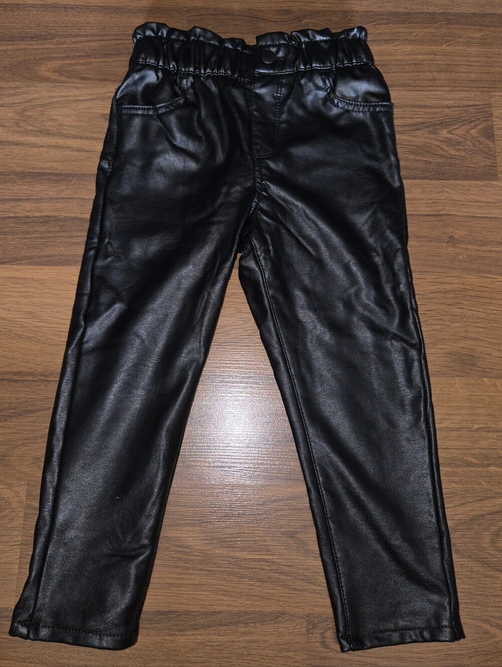 George Black Faux Leather Pull-On Kids Pants